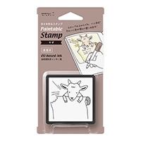 【ミドリ】(国内販売のみ) スタンプ 浸透印スタンプ  ヤギ柄 35393