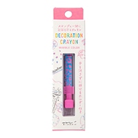 【ミドリ】(国内販売のみ) クレヨン デコレーションクレヨン  ピンク×水色 38108006
