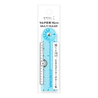 #ミドリ(国内販売のみ) マルチ定規16cm 青  42265
