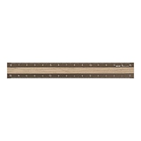 【ミドリ】(国内販売のみ) 定規 アルミ&ウッド定規 15cm 茶×茶 42280006