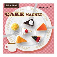 【ミドリ】ミニマグネット 6個入 ケーキ柄A  49868