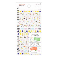 【ミドリ】(国内販売のみ)スケジュールシール 達成 ヨガ柄  82455