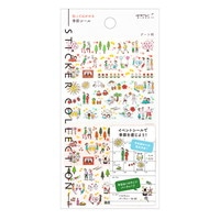 【ミドリ】スケジュールシール 季節 デート柄  82460