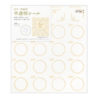 【ミドリ】(国内販売のみ) 色紙 カラー色紙用シール 半透明 箔   82549006