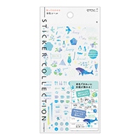【ミドリ】(国内販売のみ)  シール カラー  青 82560