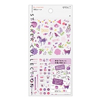 【ミドリ】(国内販売のみ)  シール カラー  紫 82562