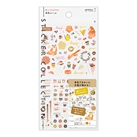 【ミドリ】(国内販売のみ)  シール カラー  茶 82563