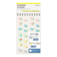 【ミドリ】(国内販売のみ) シール シール カレンダー L  花柄 82602006