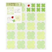 【ミドリ】(国内販売のみ)カラー色紙用シール クローバー  83711