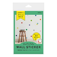 【ミドリ】ウォールステッカー 静電気 ドット柄  84800