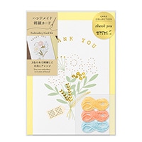 【ミドリ】(国内販売のみ) カード 刺繍  花束 88604
