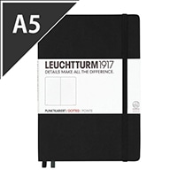 #ロイヒトトゥルム（納期がかかります） ノートA5 ドット方眼 ブラック  329398