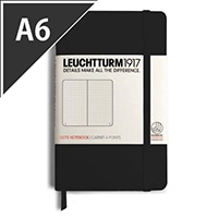 #ロイヒトトゥルム（納期がかかります） ノートA6 ドット方眼 ブラック  333915
