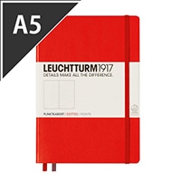#ロイヒトトゥルム（納期がかかります） ノートA5 ドット方眼 レッド  313627