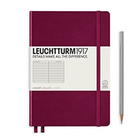 #ロイヒトトゥルム（納期がかかります）  ノート ミディアム（Ａ５） ポートレッド 横罫  A5  ポートレッド 359691