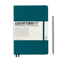 #ロイヒトトゥルム（納期がかかります）  ノート ミディアム（Ａ５） パシフィックグリーン 横罫  A5  パシフィックグリーン 359692