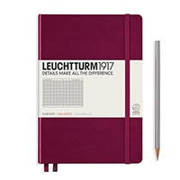 #ロイヒトトゥルム（納期がかかります）  ノート ミディアム（Ａ５） ポートレッド 方眼   A5  ポートレッド 359694