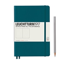 #ロイヒトトゥルム（納期がかかります）  ノート ミディアム（Ａ５） パシフィックグリーン 無地  A5  パシフィックグリーン 359698