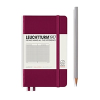 #ロイヒトトゥルム（納期がかかります）  ノート ポケット（Ａ６） ポートレッド 方眼   A6  ポートレッド 359702