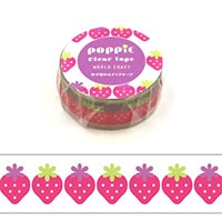 #ワールドクラフト クリアテープ ＰＯＰＰｉＥクリアテープ  Strawberry POP-CT15-007