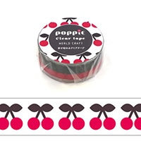 #ワールドクラフト クリアテープ ＰＯＰＰｉＥクリアテープ  cherry POP-CT15-011
