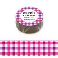 #ワールドクラフト クリアテープ ＰＯＰＰｉＥクリアテープ  Pink POP-CT15-012