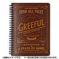 #Greeful ノート Greefulリングノート A5 7mm罫   ブラウン GR644493