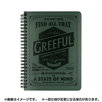 #Greeful ノート Greefulリングノート B6 5mm方眼   スモーキーグリーン GR644561