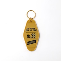 ※数量限定大特価50%割引_#Greeful キーホルダー Greeful モーテルキーホルダー   マスタード×ブラック GR647562