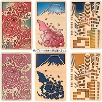 #komamono カード かさね木メッセージカード サンプル付きセット  KO018